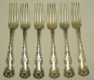 Vintage Mauser Mfg Co Sterling Silver Dinner Forks 1901 Monogrammed 457 Grams