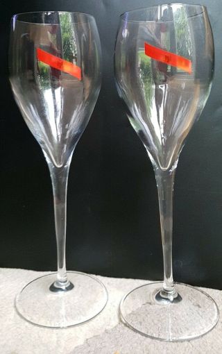 G H Mumm Champagne Tulip Flute Glasses X 2