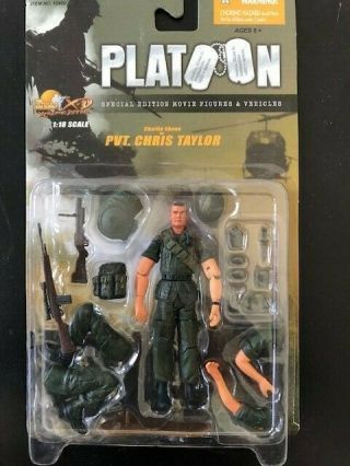 21st Century Toys Platoon Pvt.  Chris Taylor Special Edition Movie Figure 1:18