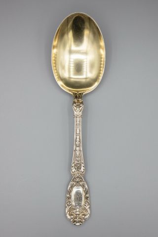 Gorham Florentine - Florenz Sterling Silver Solid Serving Spoon 9 " Gold Wash