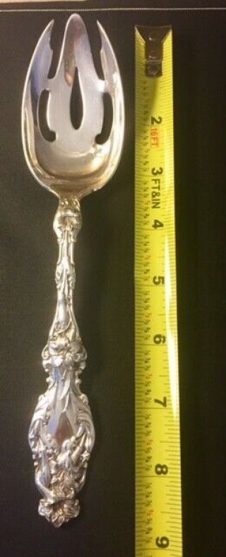 Gorham Whiting Lily Pierced Serving Spoon Tablespoon Estate Piece