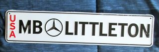 Mercedes Benz Usa - Littleton - Embossd Metal 4 - 1/2 " X 20 - 1/2 " European Plate -
