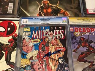 The Mutants 98 (feb 1991,  Marvel) - 1st Deadpool - Cgc 9.  8 - " Signed "