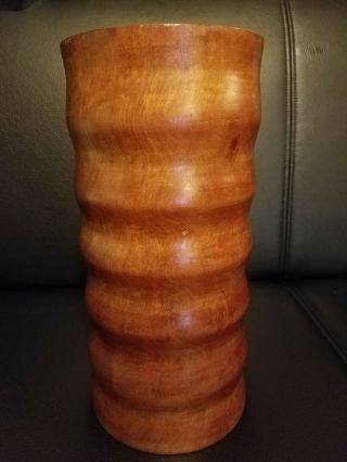and Large Chinese Carved Wood Brush Pot. 2