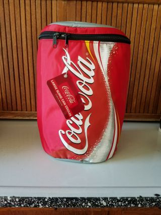 Coca Cola Large Sling Can Cooler Soft Sided Insulated Bag Adjustable Strap