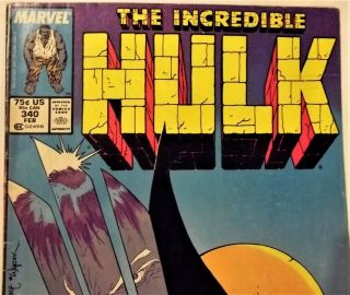 Marvel Comics 340 The Incredible Hulk 1988 2
