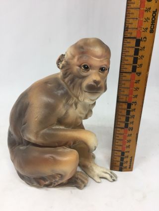 Vintage Ceramic Monkey Figurine 5” X 4” (japan)