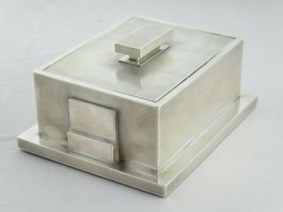 Quality Art Deco Solid Sterling Silver Cigarette Box William Comyns 1936