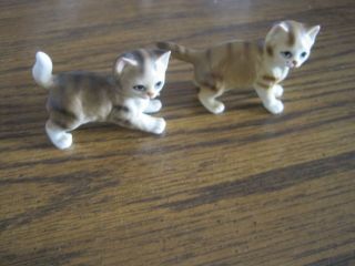 Vintage Set Of Ceramic / Porcelain Kittens