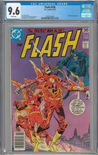The Flash 258 Cgc 9.  6 Nm,  Black Hand Appearance White Pages