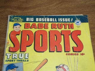 1950 BABE RUTH SPORTS COMIC BOOK OCTOBER 9 STAN MUSIAL BASEBALL COVER 2