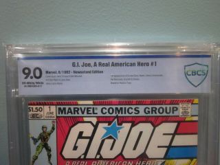 G.  I.  Joe A Real American Hero 1 CBCS 9.  0 (VF/NM) News Stand Edition 1982 Hama 2