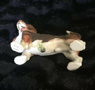 Porcelain Basset Hound Dog Figurine Andrea by Sadek 7733 4