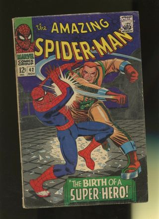 Spider - Man 42 Gd 2.  0 1 Book Marvel,  1st Mary Jane Watson Appearance,  1966