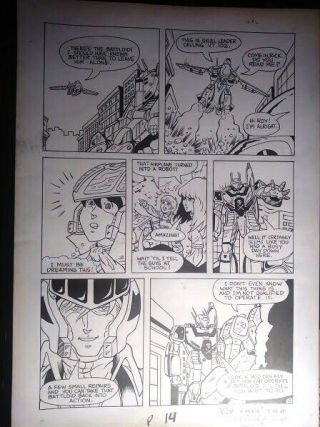 Robotech: Macross Saga 2 Pg.  14 Art Comico 1985 Signed By Vokes,  Rankin