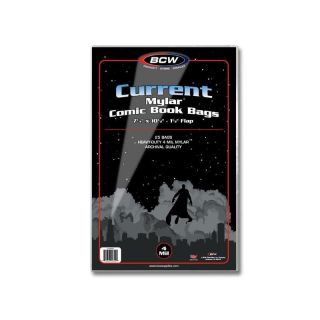 25 Bcw Current/modern Comic Mylar Archival Safe - 4 Mil Bags/sleeves Acid
