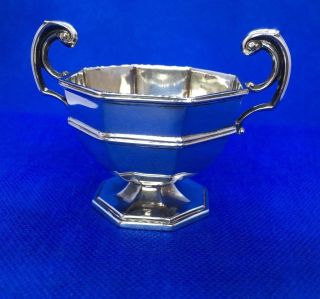 Fantastic Mini Octagonal Solid Hallmark Silver Twin Handle Trophy Cup 1927