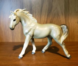Vintage Porcelain Ceramic Gray Appaloosa Horse Figurine Japan