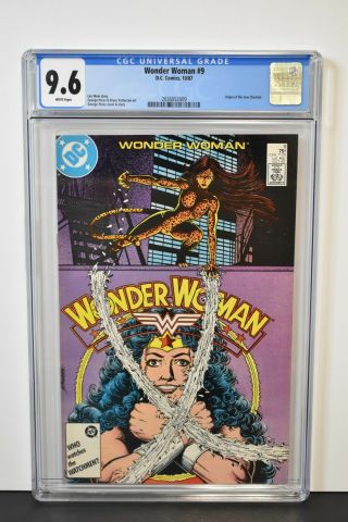 Wonder Woman 9 (1987) Cgc Graded 9.  6 George Perez Cover,  Art Origin Cheetah