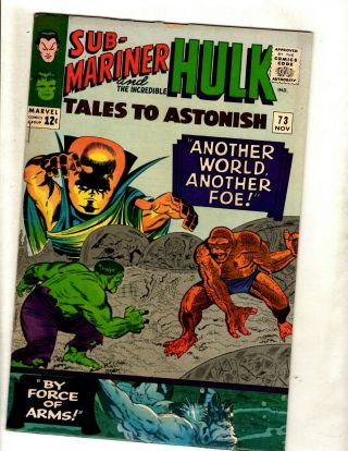 Tales To Astonish 73 Fn/vf Marvel Comic Book Sub - Mariner Hulk Watcher Ne1