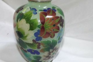 Vintage Japanese Cloisonne Plique A Jour 5 " Many Flowers Vase