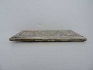 LARGE ANTIQUE PERSIAN ISLAMIC LOW GRADE SILVER OR SILVER - PLATED CIGARETTE CASE 7