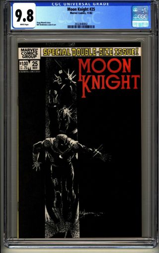 Moon Knight 25 Cgc 9.  8 Wp Nm/mt Marvel Comics 11/82 Bill Sienkiewicz (vol 1)