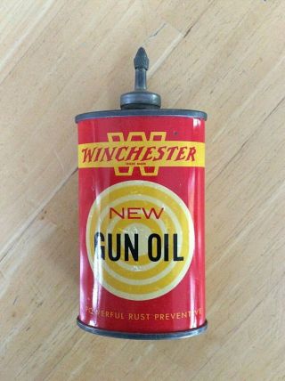 Vintage Winchester Gun Oil,  3 Oz.  With Lead Spout And Lead Cover