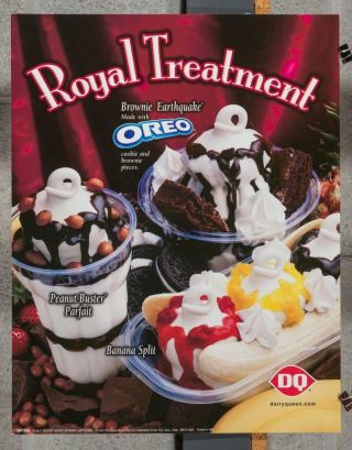 Dairy Queen Promotional Poster Oreo Royal Treatment Dq2