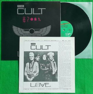 The Cult - Love (English Band) ' 86 korea vinyl lp Edited 8 Trax EX,  (dent) /NM -,  NM 4