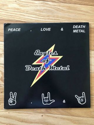First 1st Press Eagles Of Death Metal Peace Love & And Death Black Vinyl Lp