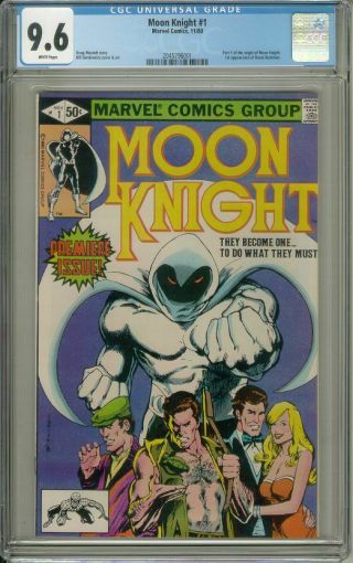 Moon Knight 1 (marvel Comics,  1980) Cgc Graded 9.  6 White Pages