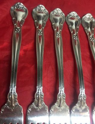 SET of SIX Gorham Solid Sterling Silver Chantilly Pattern Dinner Fork 7 1/2” 4