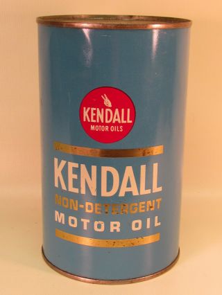 Vintage 1971 Canadian Kendall Motor Oil Tin Can Transition 1 Quart / Litre