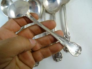 Vintage Sterling Silver Cream Soup Spoon Set Towle Old Master x8 300.  8 grams Old 4