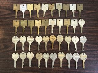 40 Vintage Hotel/motel Stamped Number Room Keys No Fobs