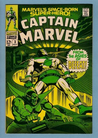 Captain Marvel 3 Vfn (8.  0) Skrull - Carol Danvers - Cents - 1968