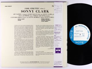 Sonny Clark - Cool Struttin ' Volume Two LP - Blue Note Japan K18P - 9279 VG,  Obi 2