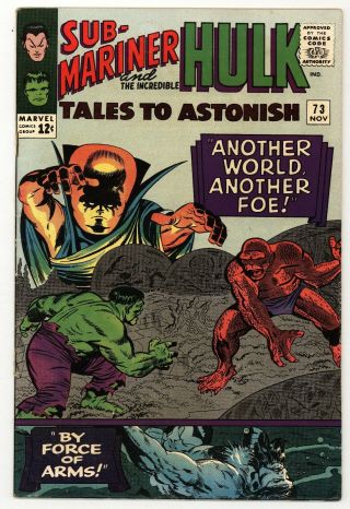 Tales To Astonish 73vf - 7.  5 Hulk Cover Sub - Mariner Story Watcher Appearance