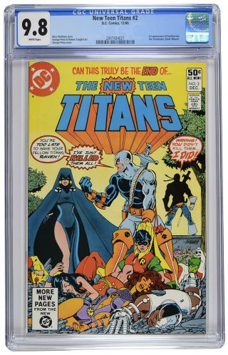 Teen Titans 2 Cgc 9.  8 White Pages 1st App Deathstroke