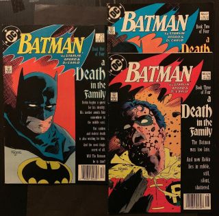 Batman 426 427 & 428 Newsstand (dc 1988) A Death In The Family Parts 1 - 3 Fn