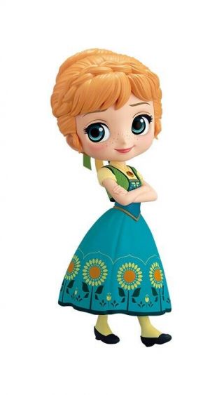 Disney Frozen Elsa & Anna Q posket Frozen Fever Design Figure Set of 2 3
