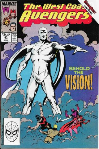 West Coast Avengers 45 First White Vision Near - 9.  2 Marvel Infinity Endgame