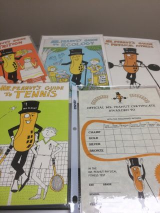 Five Planters Mr Peanut Guide Books And One Award Chart