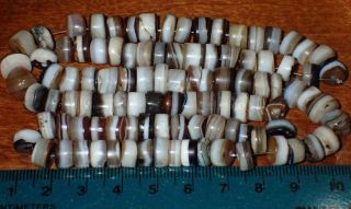 100 Ancient Indo - Tibetan Sulemani Agate Beads,  7.  5 - 9mm,  S1232