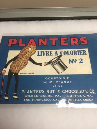 Two Planters Mr Peanut Paint Books.  Us And Canada