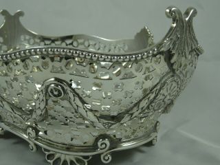 STUNNING solid silver VICTORIAN FRUIT DISH,  1895,  288gm 4