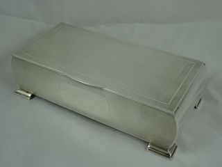 Stylish,  Art Deco Silver Cigarette Box,  1939