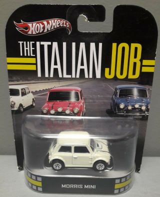 Hot Wheels Retro Entertainment Series The Italian Job White Morris Mini