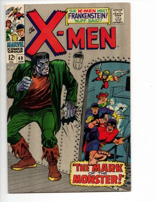 X - Men 40 (1968 Marvel Comics) - 1st Marvel Frankenstein 